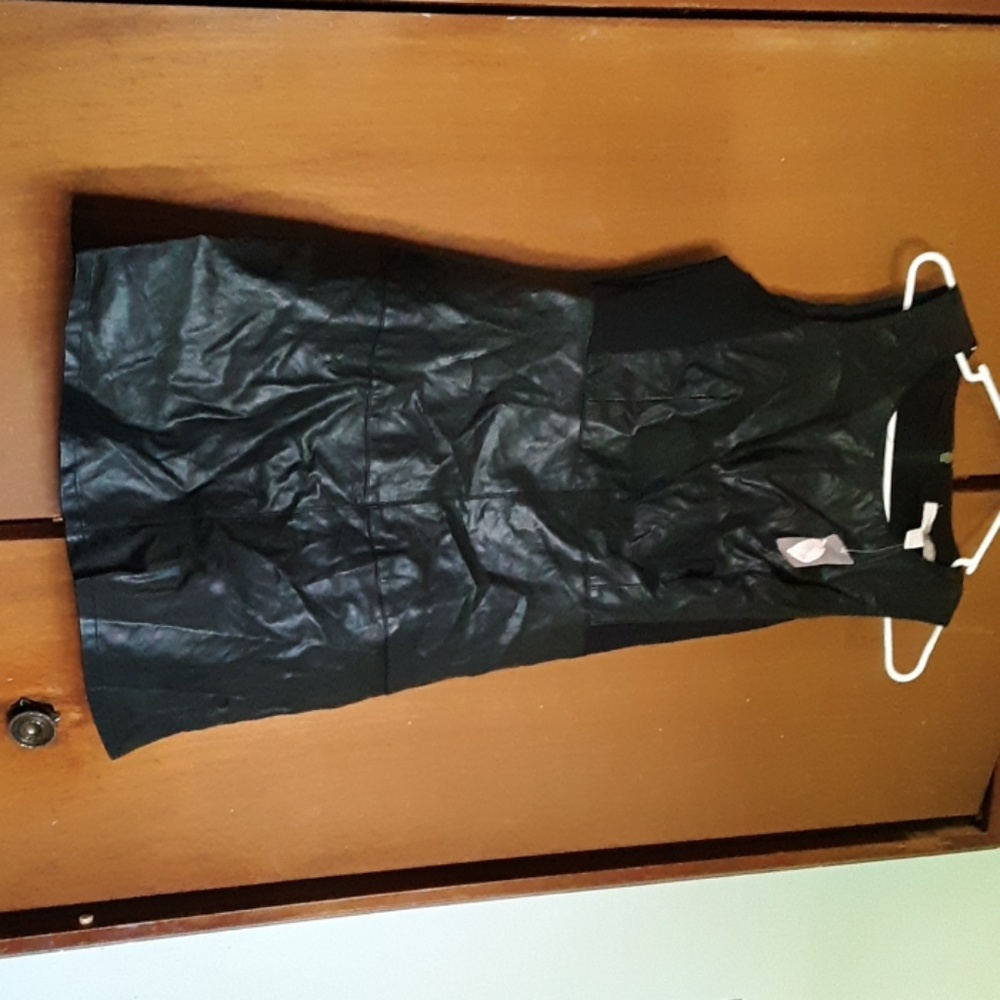 Forever 21 Size L Leather like Black dress